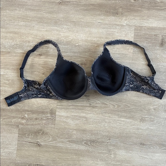 Bali Lace Underwire Bra - Black and Cream - Picture 4 of 6